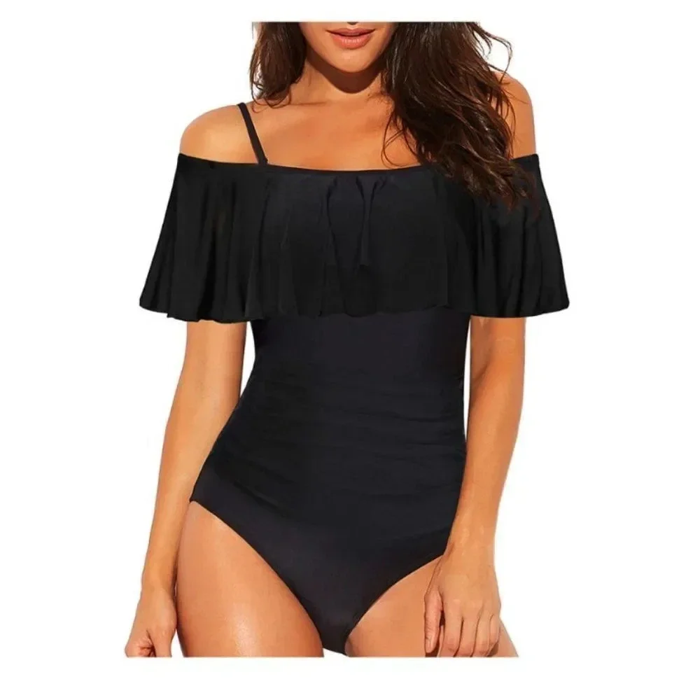 Jantzen 10 Off-The-Shoulder Tummy-Control One-Piec